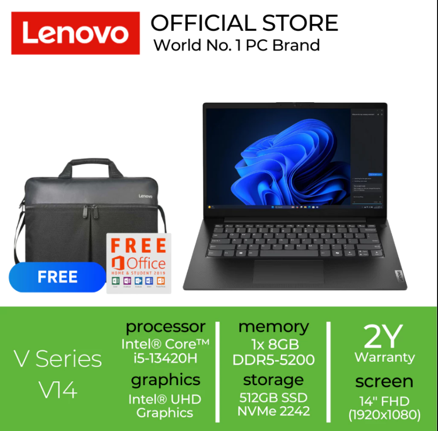 Lenovo V14 G5 IRL Core i3-1315U Ram 8 GB SSD 256 GB